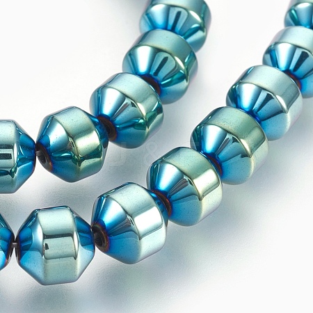 Electroplated Non-magnetic Synthetic Hematite Bead Strand G-E498-12B-02-1