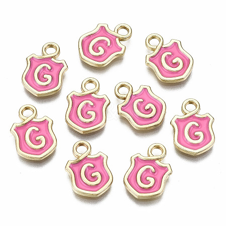 Alloy Enamel Charms ENAM-T012-03G-RS-1