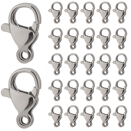 304 Stainless Steel Lobster Claw Clasps STAS-SP0001-73A-1