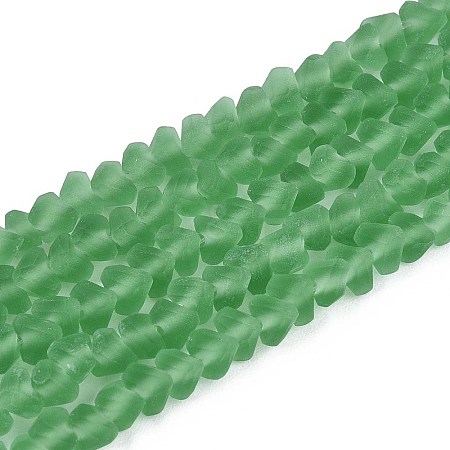 Frosted Transparent Glass Beads Strands GLAA-N016-4mm-27-1