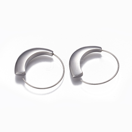 304 Stainless Steel Hoop Earrings EJEW-O089-26P-1