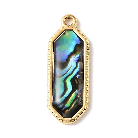 Paua Shell Pendants SSHEL-B145-01F-G-1