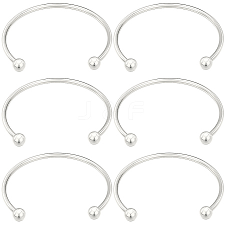6Pcs Brass Cuff Bangle Making KK-BBC0022-74-1