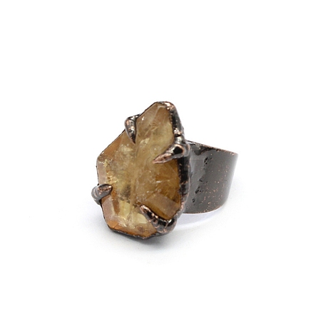 Nuggets Natural Citrine Cuff Rings PW-WG4B999-03-1