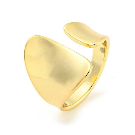 Brass Open Cuff Ring for Women AJEW-U003-07G-1