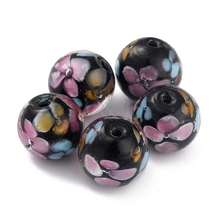 Round Lampwork Beads LAMP-H059-A08-1