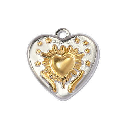 Two Tone 304 Stainless Steel Pendants STAS-OY012-81G-1