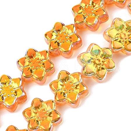 Electroplate Glass Beads Strands EGLA-P069-02A-AB08-1