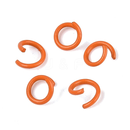 Spray Painted Iron Open Jump Rings IFIN-T017-04C-13-1