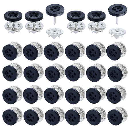 40Pcs 4-Hole Resin Button Lapel Pin Backs BUTT-NB0002-13C-1