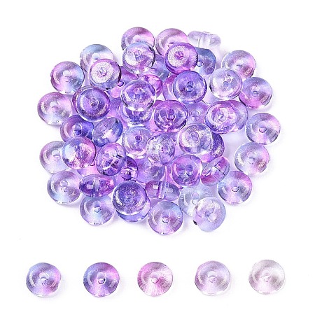 Electroplate Transparent Colours Rainbow Glass Seed Beads SEED-T007-03C-1