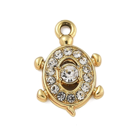 Alloy Rhinestone Pendants PALLOY-P308-16KCG-1