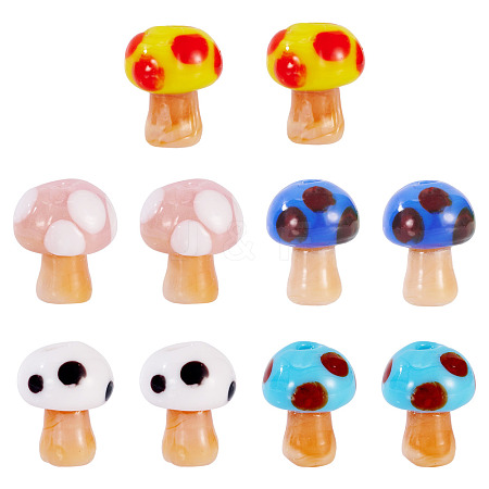 10Pcs Handmade Evil Eye Lampwork Beads LAMP-TA0001-95A-1