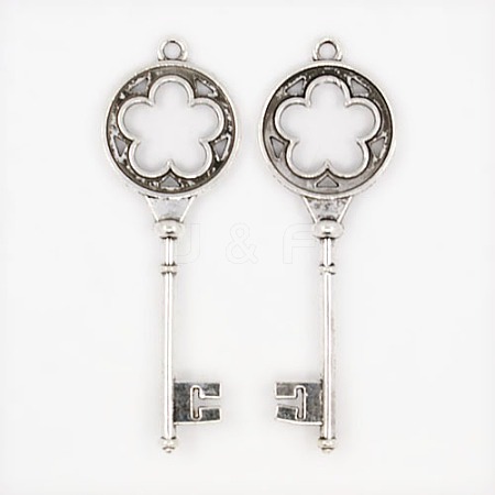 Tibetan Style Alloy Big Pendants TIBEP-3580-AS-LF-1