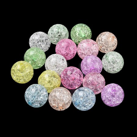 Transparent Crackle Acrylic Beads AC-CBA4496-12E-1