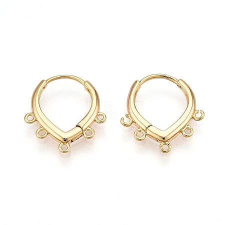 Brass Hoop Earring Finding KK-N261-67G-1