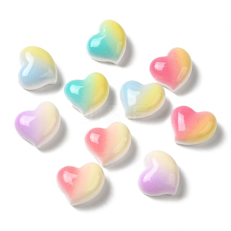 Gradient Color Opaque Resin Decoden Cabochons CRES-Z006-05-1