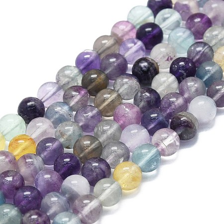 Natural Fluorite Beads Strands G-K245-A10-02-1