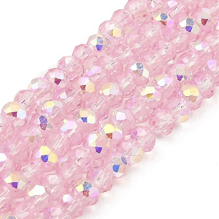 Baking Painted Transparent Glass Beads Strands DGLA-A034-J4mm-B06-1