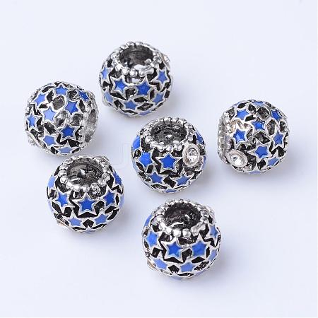 Alloy Enamel European Beads MPDL-T001-01C-1