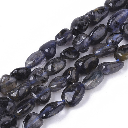 Natural Iolite Beads Strands G-S362-039-1