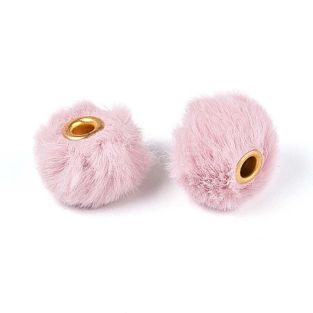 Imitation Rabbit Hair European Beads FIND-WH0126-574U-1