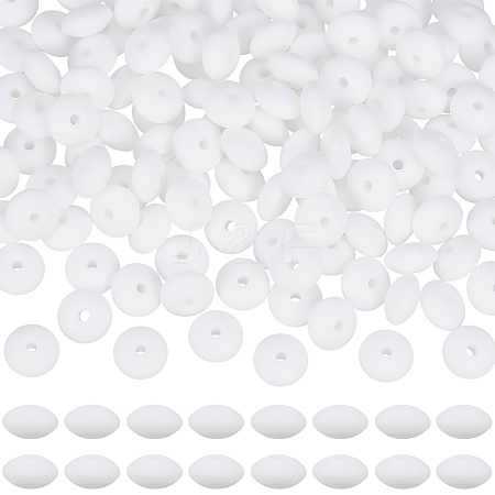180Pcs Rondelle Silicone Focal Beads SIL-SP0001-20A-1