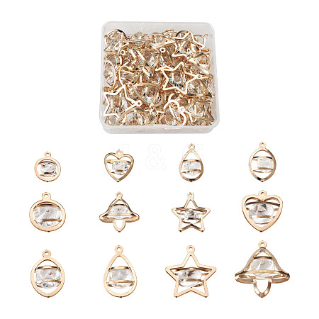 72Pcs 12 Style Alloy Pendants PALLOY-TA0002-28-1