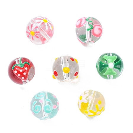 14Pcs 7 Styles Handmade Lampwork Beads LAMP-CJ0001-75-1