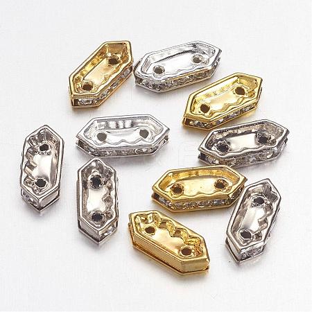 Brass Middle East Rhinestone Bridge Spacers RSB021NF-M-1