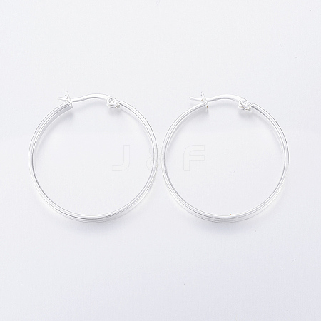 304 Stainless Steel Hoop Earrings EJEW-H328-03-1