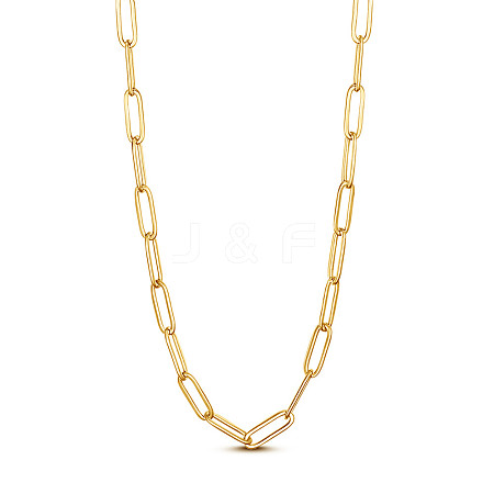 SHEGRACE Brass Paperclip Chain Necklaces JN975A-1