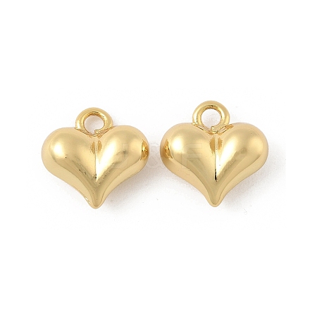 Heart Brass Charms KK-M327-02A-G-1