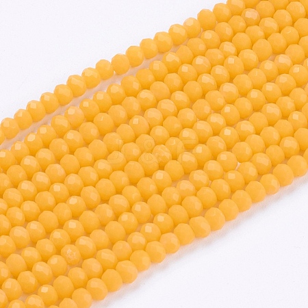 Opaque Solid Color Glass Bead Strands GLAA-F078-A05-1