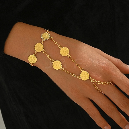 Elegant Middle Eastern Style Brass Finger Ring Bracelets for Women MD7031-1