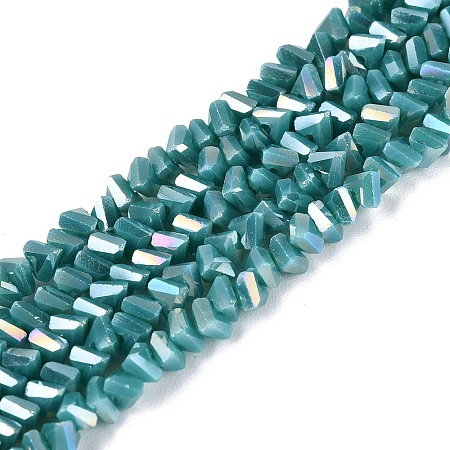 Electroplate Opaque Glass Beads Strands EGLA-Q139-01A-C16-1