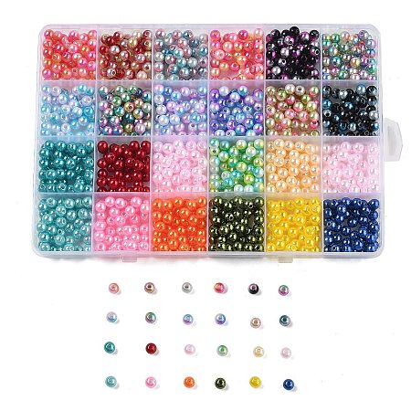 DIY Acrylic & PP Plastic Pearl Beads Jewelry Making Finding Kit DIY-L073-05B-1