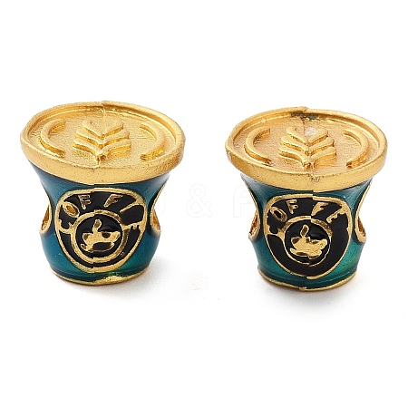 Alloy Enamel European Beads ENAM-M008-09G-02-1