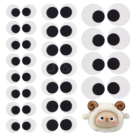 60 Pairs 3 Styles Felt Cabochons DIY-PH0033-22-1