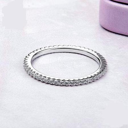 Anti-Tarnish Rhodium Plated 925 Sterling Silver Finger Rings RJEW-FF0008-008P-18mm-1