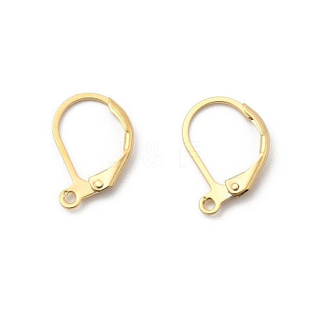 Brass Leverback Earring Findings KK-F824-007G-1-1