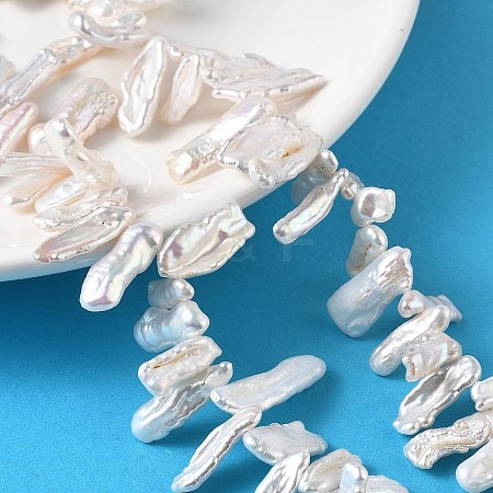 Natural Baroque Keshi Pearl Beads Strands PEAR-P064-02A-06B-1