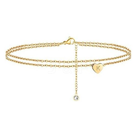Heart Brass with Crystal Rhinestone Anklets FS-WGC43DA-02-1