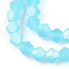 Imitate Austrian Crystal Bicone Frosted Glass Beads Strands EGLA-A039-T6mm-MB20-3