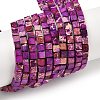 Dyed Synthetic Imperial Jasper Beads Strands G-H087-F02-01D-1-1