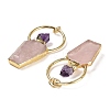 Natural Mixed Stone Big Pendants with Natural Amethyst G-G004-02G-3