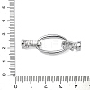 Oval Brass Fold Over Clasps KK-Z143-13P-3