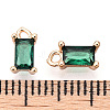 Brass Cubic Zirconia Charms X1-KK-S350-367L-3