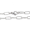 Non-Tarnish 201 Stainless Steel Paperclip Chain Necklace for Men Women NJEW-I122-11C-P-2