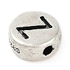 925 Sterling Silver Flat Round with Letter Beads LS-STER-G044-01AS-Z-2